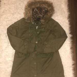 Military Green winter coat Forever 21
